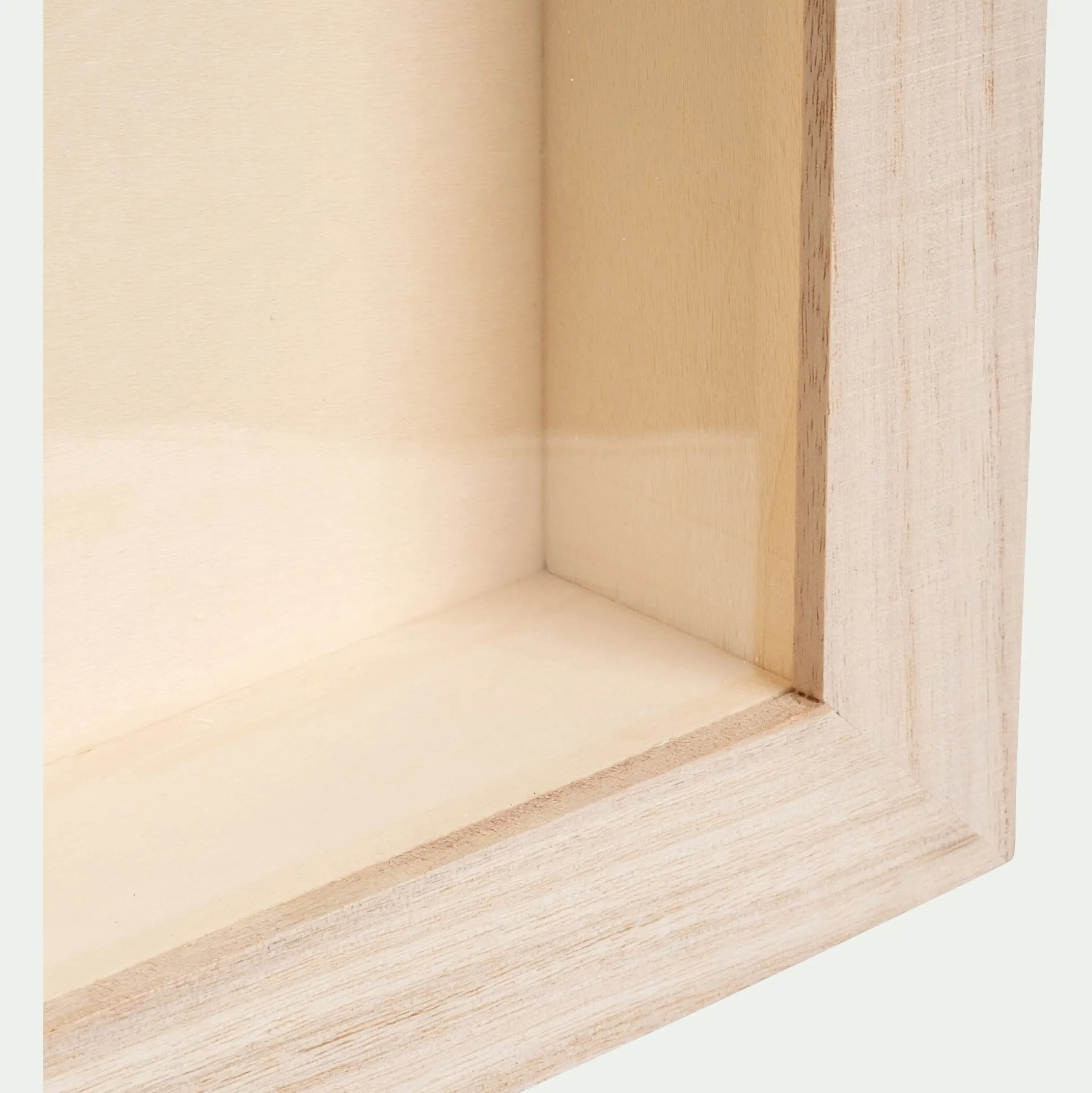 Vitrine à décorer en peuplier 15x15cm - naturel