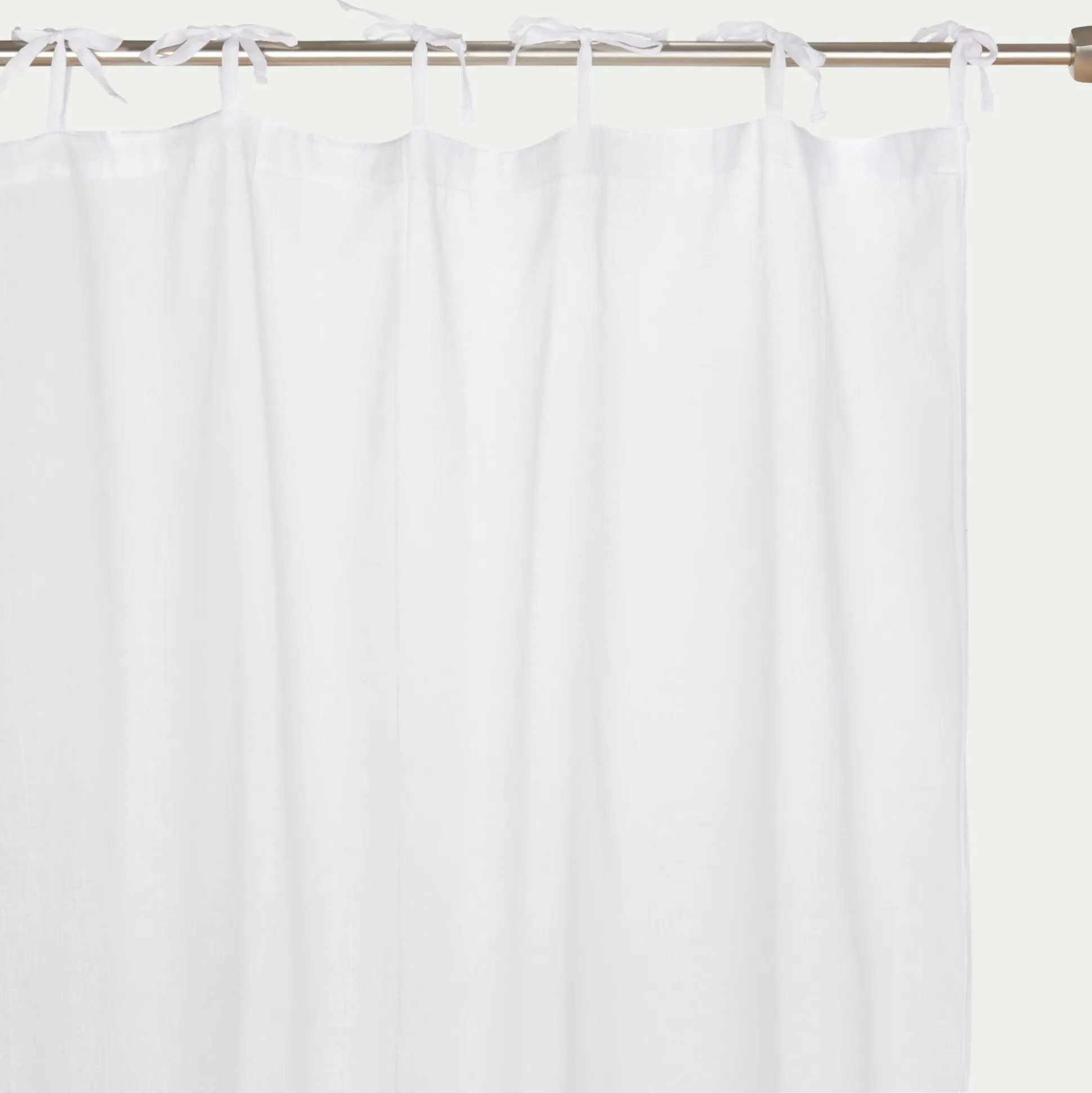 Voilage à nouettes en coton 105x250cm - blanc