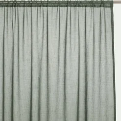 Voilage passe-tringle en polyster 140x250cm - vert cèdre