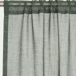 Voilage passe-tringle en polyster 140x250cm - vert cèdre